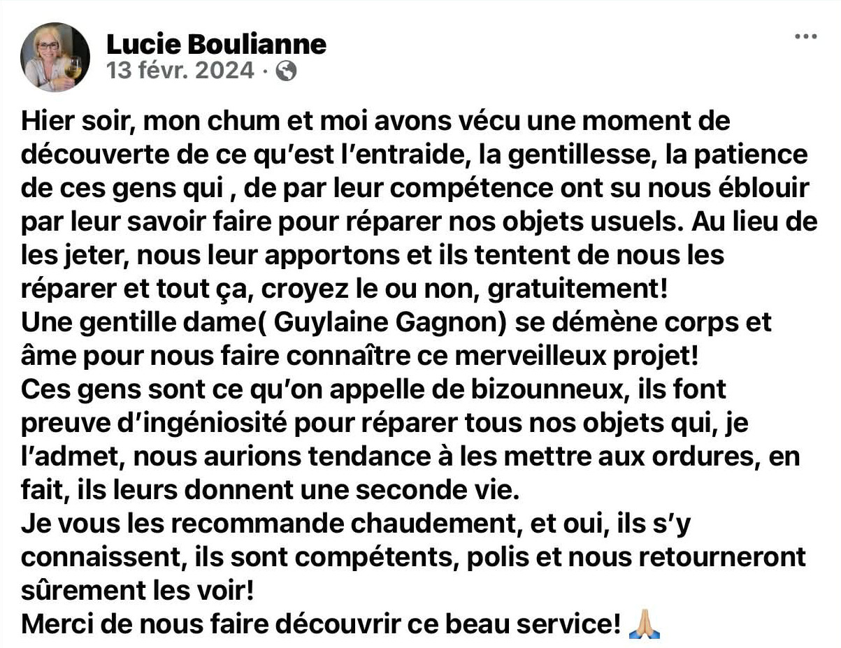 Témoignage de Lucie Boulianne